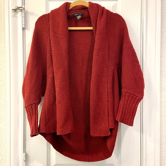 BCBGMaxAzria Sweaters - BCBGMaxazria Open Front Dolman Sleeve High Low Knit Sweater Cardigan